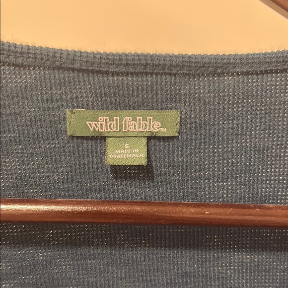 Wild Fable Blue Fitted Crop Top - Picture 2 of 5